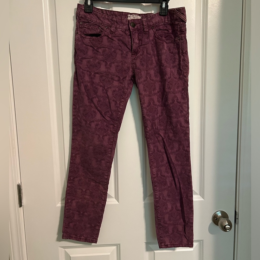 Free People Textured Skinny Jeans